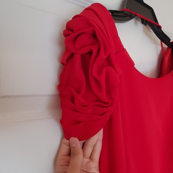 JS COLLECTION RED GOWN - Picture 7 of 10